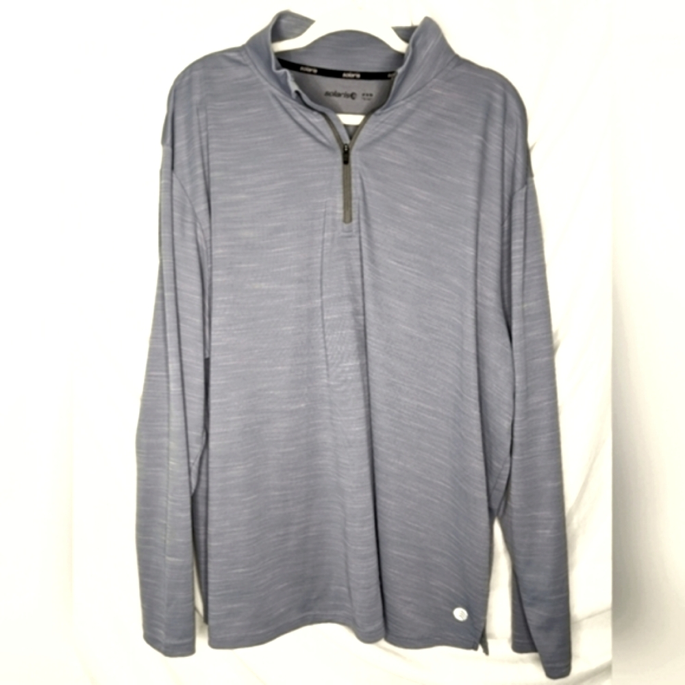 Solaris Light Blue Quarter Zip Pullover, 2XB